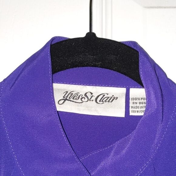 Yves St Charles purple button down blouse  Sz. 12. - Picture 2 of 4